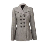LouLan Queen Women's Fashion Office Runway Blazer Long Sleeve Double Breasted Jacket Designer Elegant Blazer Femme Ete