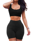 2 Piece Set Women Yoga Summer Women's Two Piece Dress Crop Top Skirt Set Sleeveless Outfits Summer Clothes For Women Sleeveless