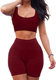 2 Piece Set Women Yoga Summer Women's Two Piece Dress Crop Top Skirt Set Sleeveless Outfits Summer Clothes For Women Sleeveless